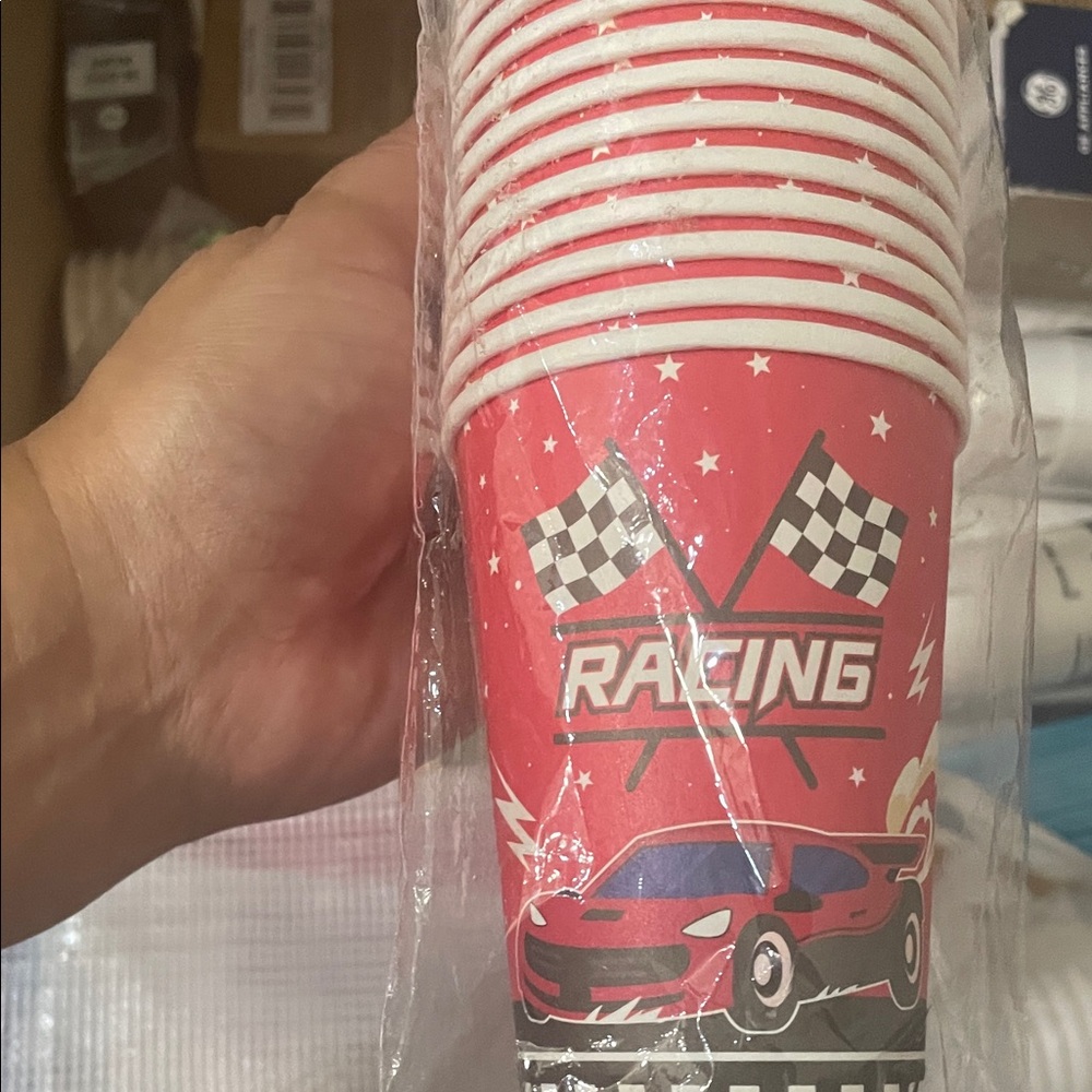 Racing Theme Party Cups - Red